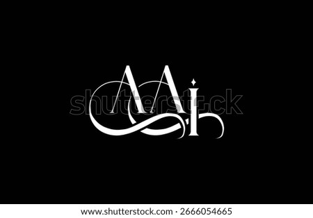 Initial AAI letter logo design. Elegant Monogram Logo Design with Decorative Elements and Typography