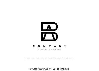 Initial AB or BA Logo Design