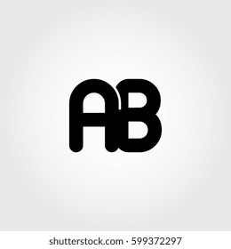 initial ab black business logo
