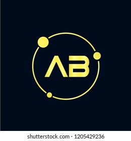 Initial AB Letter Logo Design