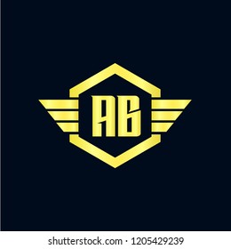 Initial AB Letter Logo Design