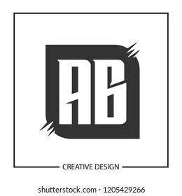 Initial AB Letter Logo Design