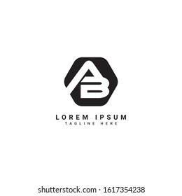Initial AB Letter Logo Design Template Vector
