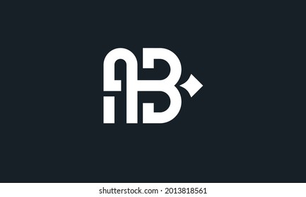 Initial AB Logo, combination of the letters A and B to form a bow, usable for brand, business, personal, and company logos , flat design logo template, vector illustration