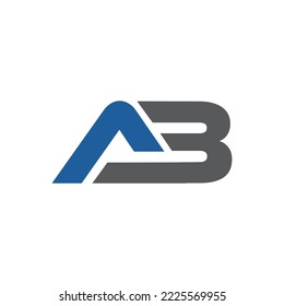 Initial AB logo design. Vector image