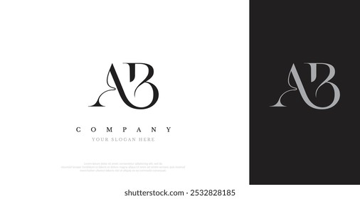 Vetor de design de logotipo AB inicial 