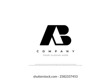 Initial AB Monogram Logo Design