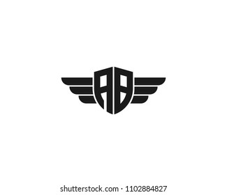 Initial Ab Wing Logo Template Vector Stock Vector (Royalty Free ...