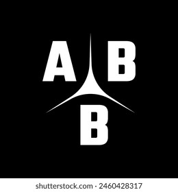 Initial ABB letter logo with trinity mark. Initials typography for business, technology, and real estate brands.