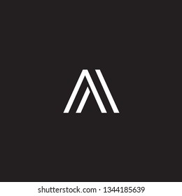 Initial Abstract Aa Logo Black Background Stock Vector (Royalty Free ...