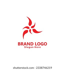 Initial abstract brand logo design template