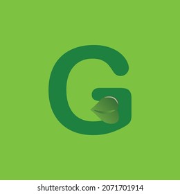 Initial Abstract Letter G Logo with leaf ornament applied for company logo initial inspiration.