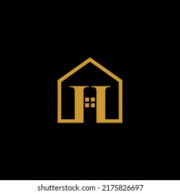 Initial abstrakter Brief H real estate logo - Design-Symbol-Vorlage