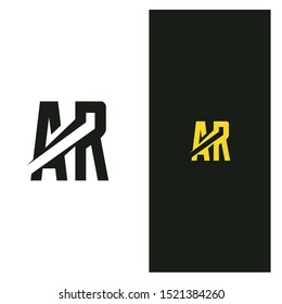 Initial abstract lettering AR unique logo for your personal branding or for your company