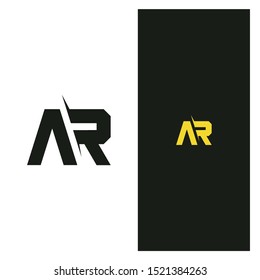 Initial abstract lettering AR unique logo for your personal branding or for your company
