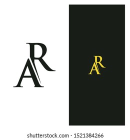 Initial abstract lettering AR unique logo for your personal branding or for your company