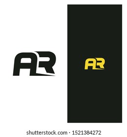 Initial abstract lettering AR unique logo for your personal branding or for your company