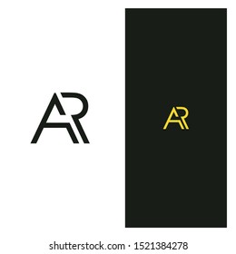 Initial abstract lettering AR unique logo for your personal branding or for your company