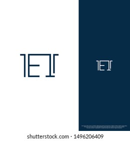 Initial abstract lettering EI premium logo for your personal branding or for your company