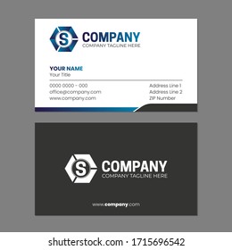 Initial Abstract Logo and Business Card Design Template