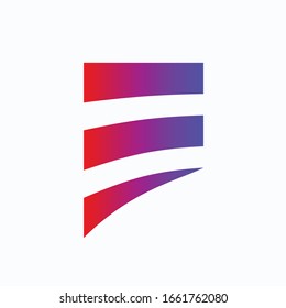 Initial abstract logo letter E. Modern template design