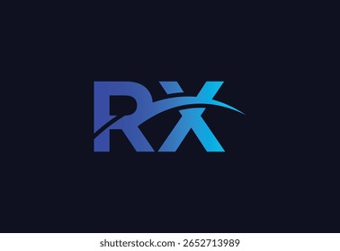 Initial Abstract RX Letter Logo Design, Vector design Concept