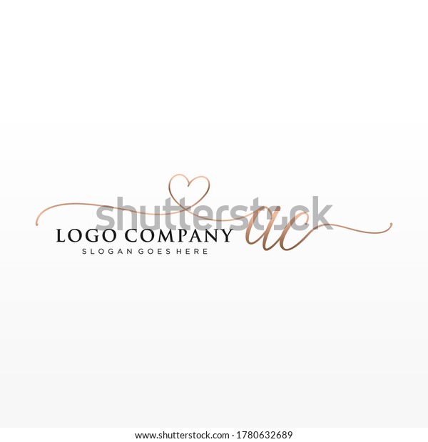 Initial Ac Beauty Monogram Elegant Logo Stock Vector Royalty Free