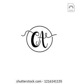 initial AC, CA, A, C Logo template vector illustration
