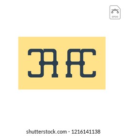 initial AC, CA, A, C Logo template vector illustration