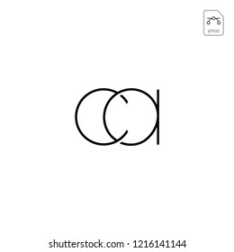 initial AC, CA, A, C Logo template vector illustration