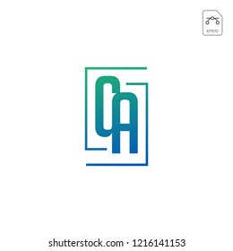 initial AC, CA, A, C Logo template vector illustration