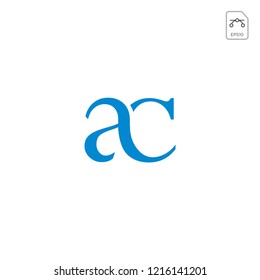 initial AC, CA, A, C Logo template vector illustration