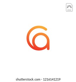 initial AC, CA, A, C Logo template vector illustration