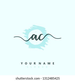 Initial AC handwriting logo