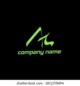 Initial Ac handwriting logo template vector