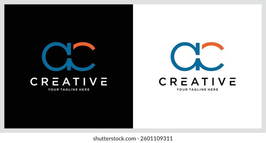Initial AC letter logo design vector