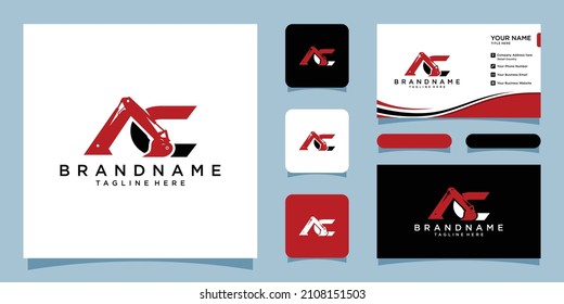 initial AC logo for contractor corporate vector illustration