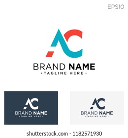 initial AC logo template vector illustration