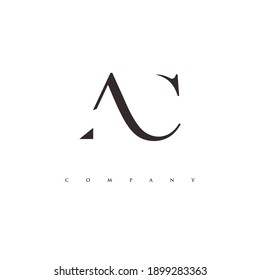initial AC monogram logo vector
