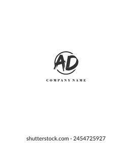 Initial AD brush logo company trend identity