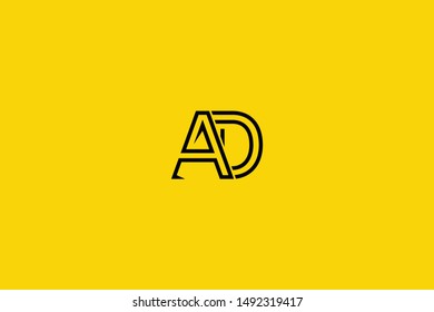 Initial AD DA Letter Logo Design Vector Template. Creative and Minimal Alphabet D A Letters icon Illustration.