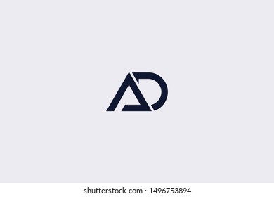 Initial AD DA Letter Logo Design Vector Template. Creative and Minimal Alphabet D A Letters icon Illustration.