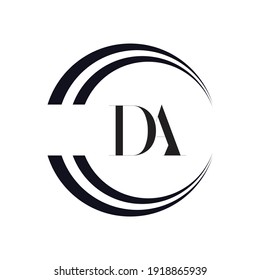 Primer AD DA moderno monograma y elegante diseño de logotipo, logotipo profesional Letras vectorial icono en segundo plano.