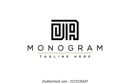 Initial AD DA modern monogram and elegant logo design, Professional Letters Vector Icon Logo on background.