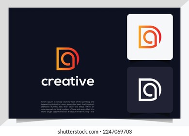 Initial AD DA modern monogram and elegant logo design, Professional Letters Vector Icon Logo on background.