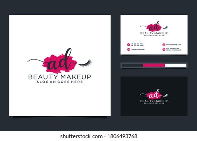 Initial AD Feminine logo collections and business card templat Premium Vector