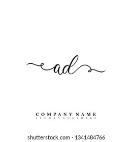 Initial AD handwriting logo Initial AD handwriting logo