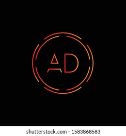 Initial AD Letter Logo With Creative Modern Business Typography Vector Template. Creative Abstract Letter AD Logo Vector.