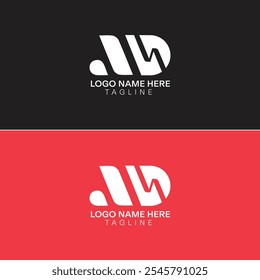 Logotipo inicial da letra AD com modelo criativo moderno do vetor da tipografia do negócio Gradiente criativo do logotipo do AD, monograma do AD