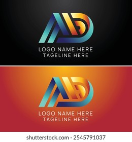 Initial AD Letter Logo With Creative Modern Business Typography Vector Template Creative Gradient AD logo, AD monogram